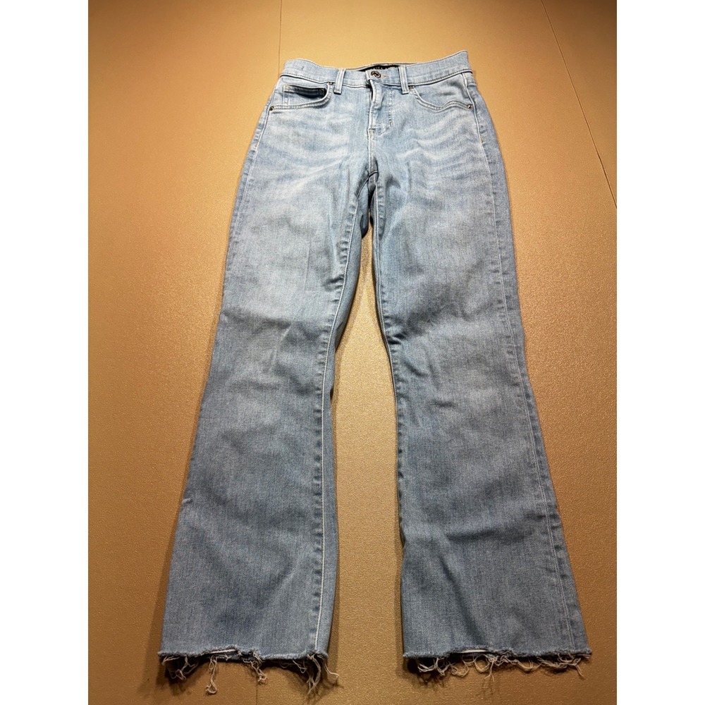 Veronica Beard Carly Kick Flare High Rise Jeans Rawโ Hem MSRP:$228